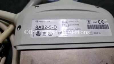 GE RAB2-5-D Ultrasound Transducer / Probe *Mfd - 11/2012* (Untested) *121050KR9* - 5