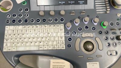 GE Voluson E6 BT13.5 Flat Screen Ultrasound Scanner *S/N D63616* **Mfd 03/2015** Software Version EC250 (14.0.6.1639) with 4 x Transducers / Probes (C4-8-D Ref 5336340 *Mfd 02/2015* / RAB6-D Ref H48681MG *Mfd 03/2015* / IC5-9-D Ref 5194434 *Mfd 01/2015* a - 10