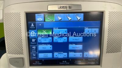 GE Logiq E9 Flat Screen Ultrasound Scanner Ref 5205000-7 *S/N 127999US1* **Mfd 05/2014** Software Version R4 Software Revision 3.0 with 4 x Transducers / Probes (L8-18i-D Ref 5336965 *Mfd 02/2020* / C1-5 Ref 5261135 *Mfd 08/2020* / 9L-D Ref 5194432 *Mfd 0 - 3