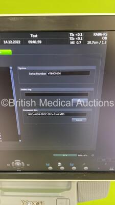 GE Voluson S8 BT16 Flat Screen Ultrasound Scanner *S/N VS8000536* **Mfd 09/2016** Software Version SPC310 (16.00001554) with 2 x Transducers / Probes (IC9-RS Ref H48691PJ *Mfd 11/2017* and RAB6-RS Ref H48691LP *Mfd 11/2018*) and Sony UP-D898 Digital Graph - 10