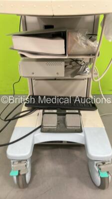 Hitachi EUB-5500 Ultrasound Scanner *S/N KE14464910* **Mfd 2009** with 1 x Transducer / Probe (EUP-L54MA) and Sony UP-D897 Digital Graphic Printer (Powers Up - Screen Frozen) - 4