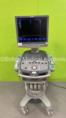 Siemens Acuson X300 Flat Screen Ultrasound Scanner Model No 10429472 *S/N 120177* with 3 x Transducers / Probes (VF10-5 / CH5-2 and P5-1) (Powers Up - Missing Rear Cover - See Pictures) ***IR807***