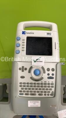 SonoSIte 180 Plus Ultrasound System Ref P01576-06 *S/N 0206JB* **Mfd 10/2001** on SonoSite Stand (Not Power Tested Due to No Power Supply) - 2