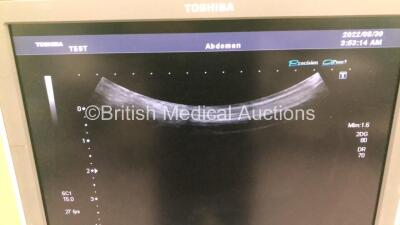 Toshiba Aplio XG SSA-790A Flat Screen Ultrasound Scanner *S/N 99G0995049* **Mfd 09/2009** with 3 x Transducers / Probes ( PLT-1204BX *Mfd 06/2019* / PVT-375BT *Mfd 03/2016* and PLT-1204BX *Mfd 01/2015*) (Powers Up, Only 1 x Transducer is Compatible) - 5