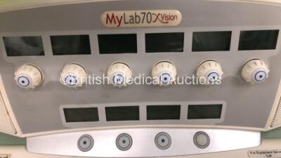 Esaote MyLAB70 XVision Ref 970 6150 010 *S/N 5967* **Mfd 2011** with 2 x Transducers / Probes (CA631 and EC1123) (Powers Up with Blank Screen - Damage to Machine See Pictures - Powers Up ) - 4