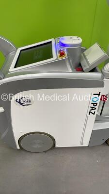 DRGEM Topaz-32D Mobile X-Ray *Mfd -04/ 2020* with DRGEM Wireless Digital Flat Panel Detector Model Mano4336W (Powers Up with Key - Key Included) - 2