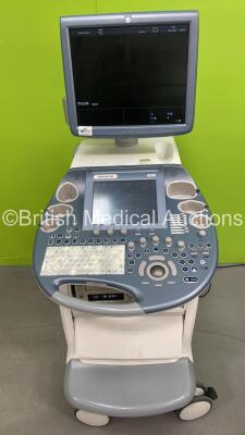 GE Voluson E8 Expert Flat Screen Ultrasound Scanner Software Version B 12.0.3.534 *S/N D17132* **Mfd 09/2012** with Sony DVO-1000MD DVD Recorder and Sony UP-D897 (Powers Up) ***IR862***