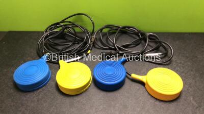 2 x Twin Electrosurgical / Diathermy Footswitches (1 x Damage to Cable - See Photos)