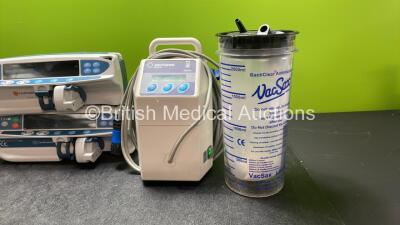 Job Lot Including 2 x Carefusion Alaris GH Pumps (Both Power Up with Faults, 1 with Damaged Light-See Photo) 2 x Carefusion Alaris CC Pumps (Both Power Up with Faults-See Photo) 1 x Inditherm MECU1 Pump (Powers Up) 1 x Vax Sax Suction Cup *SN 800238005, 8 - 4