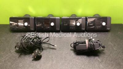 4 x ResMed AirSense 10 Autoset CPAP Units with 2 x Power Supplies (All Power Up)