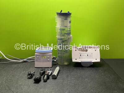 Mixed Lot Including 1 x Fisher & Paykel MR850AEK Respiratory Humidifier Unit (Powers Up) 3 x VacSax Cups with 1 x Lid, 1 x GE Patient Monitor Quick Mount and 1 x Otoscope with 5 x Attachments