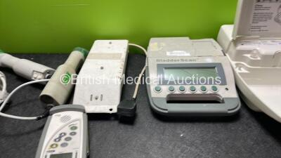 Mixed Lot Including 2 x deSoutter Cast Cutters, 1 x Verathon BVI 3000 Bladder Scanner with 1 x Battery (No Power with Damage-See Photo) 1 x Masimo Set Pulse CO Oximeter (Untested Due to Possible Flat Battery) 1 x Philips Respironics Porta Neb Nebulizer (P - 2