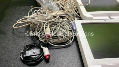 Mixed Lot Including 20 x Soft Cuff REF SFT-A2-2A Blood Pressure Cuffs (All Unused) 1 x Hewlett Packard PRESS Module, 1 x Sensor Care Bed Sensor, 2 x GE USE1503 Monitors, 2 x Neoventra TOCO Transducer / Probes and Various Patient Monitoring Cables - 2