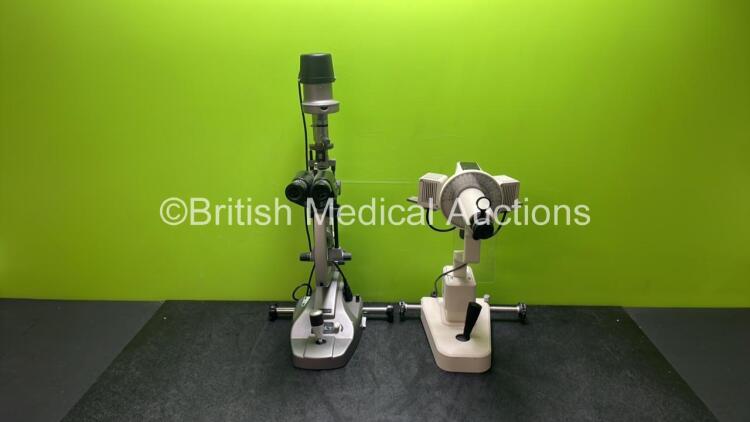 Job Lot Including 1 x Keeler 40H Ref 3020-P-5056 Slit Lamp with 2 x 12.5x Eyepieces (Untested Due to no Power Supply and 1 x TopCon OMTE-1 Ophthalmometer / Keratometer (Unable to Power Test Due to No Power Supply) *pallet*