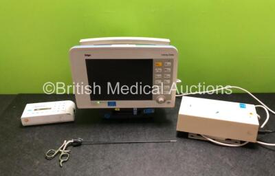 Mixed Lot Including 1 x Drager Infinity Delta Patient Monitor (Powers Up) Including HemoMed1, Aux/HemoMed 3, MultiMed, NBP and SpO2 Options with 1 x Drager Power Supply, 1 x Hemochron Jr Signature Plus Whole Blood Microcoagulation System and 1 x Laparosco