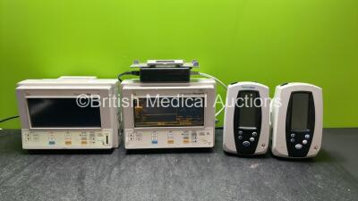 Job Lot Including 2 x Datascope Passport 5 Lead Patient Monitors with 1 x AC Power Supply (Both Power Up 1 with Faint Display Screen, 1 with Blank Screen) 2 x Welch Allyn Spot Vital Signs Monitors (Both No Power)