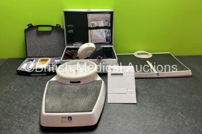 Mixed Lot Including 1 x Accutrend Plus Cobas Parameter, 1 x Idiag Medi Mouse in Carry Case, 2 x Seca Weighing Scales and 1 x Alere Cholestech LDX Analyzer