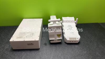 1 x Medrad Veris Model 8600 MR Monitoring System Charger with 2 x Medrad Spectris Solaris EP MR Injection Systems