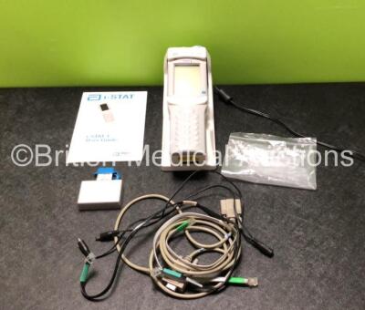 Abbott i-STAT 1 Portable Clinical Analyzer Handheld Blood Analyzer with Docking Station, Power Supply, Accessories and 1 x Electronic Stimulator (Powers Up, Update Required) *SN 344063 / S-80058*