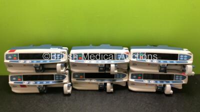 6 x CareFusion Alaris GH Syringe Pumps (4 x Power Up, 3 x Require Service and 2 x Draw Power Do Not Power Up)