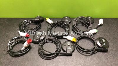 Job Lot of Fetal Monitor Transducers Including 2 x Neoventa TOCO Ultrasound Transducers, 2 x Neoventa US2 Ultrasound Transducers and 2 x Neoventa US1 Ultrasound Transducers