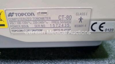 Topcon CT-80 Computerized Tonometer (Power Up, Missing Printer Cover - See Photo) - 8