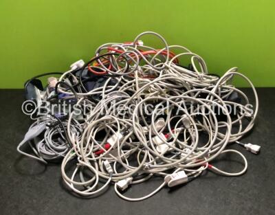 Job Lot of Patient Monitoring Cables, BP Cuffs and Power Supplies *RI*