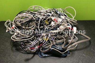 Job Lot of Patient Monitoring Cables, BP Cuffs and Power Supplies *RI*