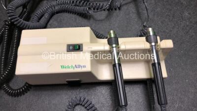 4 x Welch Allyn 767 Series Wall Mounted Transformers with 6 x Otoscope / Ophthalmoscope Handles *RI* - 2