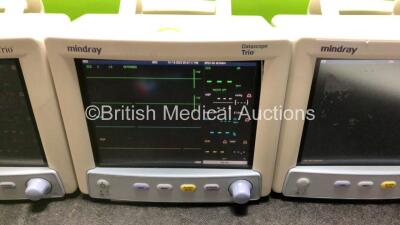 3 x Mindray Datascope Trio Patient Monitors Including ECG, SpO2, T1 and NIBP Options (All Power Up) *RI* - 2