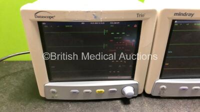 3 x Mindray Datascope Trio Patient Monitors Including ECG, SpO2, T1 and NIBP Options (All Power Up) *RI* - 4