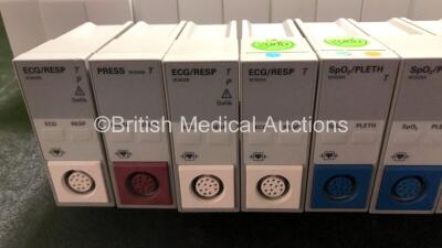 Mixed Lot Including 16 x Blank Modules, 34 x Various Agilent Modules, 2 x liDCO CNAP Modules, 1 x LiDCO BP Module, 1 x Kodak X-Omatic Cassette, 1 x Kodak Lanex Cassette and 3 x GE E-INTPSM Modules - 2