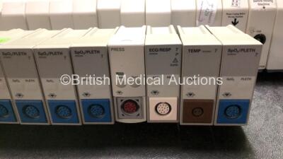 Mixed Lot Including 16 x Blank Modules, 34 x Various Agilent Modules, 2 x liDCO CNAP Modules, 1 x LiDCO BP Module, 1 x Kodak X-Omatic Cassette, 1 x Kodak Lanex Cassette and 3 x GE E-INTPSM Modules - 3