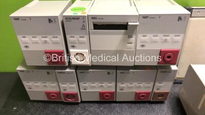 Mixed Lot Including 16 x Blank Modules, 34 x Various Agilent Modules, 2 x liDCO CNAP Modules, 1 x LiDCO BP Module, 1 x Kodak X-Omatic Cassette, 1 x Kodak Lanex Cassette and 3 x GE E-INTPSM Modules - 10