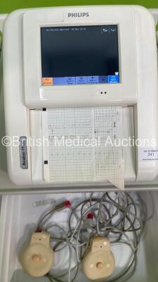 Philips Avalon FM30 Fetal Monitor on Stand with 2 x Transducers (Powers Up) *DE53104295* - 2