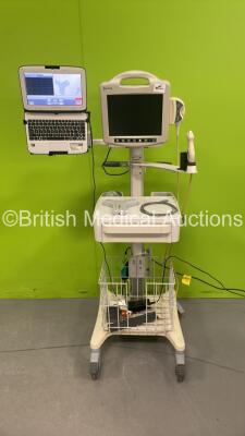 Bard Site Rite 5 Ref 976300 Ultrasound System on Stand with 1 x Bard 9770001 Transducer / Probe, Sherlock 3CG Tip Confirmation System and Power Supply (Powers Up with Blank Screen)