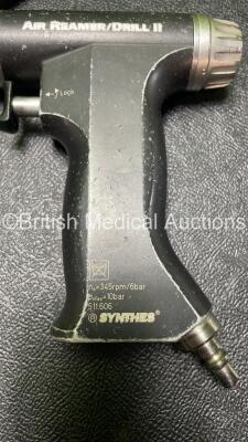 Job Lot Including 1 x Synthes 511.610 Handpiece (Damaged Trigger-See Photo) 1 x Synthes 511.606 Handpiece, 1 x Hose and 3 x Attachments - 8