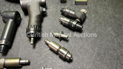 Job Lot Including 1 x Howmedica Pneumatic Handpiece, 1 x Hose, 2 x Battery Assy's, 2 x Chuck Keys and Various Attachments - 4