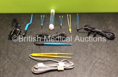 Job Lot of Diathermy Instruments Including 4 x Cables and 8 x Forceps