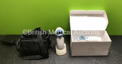 Verathon BladderScan BVI 6100 Handheld Bladder Scanner Model 0570-0355 with Charging Cradle and Power Supply *Mfd 2017* and 1 x Verathon Bladder Scanner Ref 0570-0154 in Case