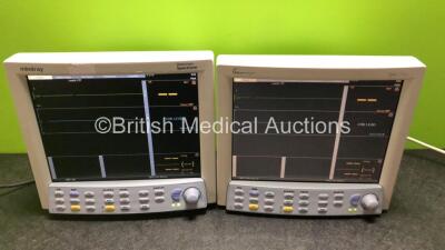 2 x Datascope Spectrum Patient Monitors Including ECG, IBP1, IBP2, SpO2 and T1 Options (Powers Up)