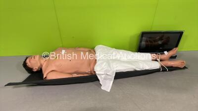 Apollo ATH2024 Full Size High-Fidelity, Tetherless, Wireless Adult Patient Simulator Training Manikin with Stretcher and MSi All in One Computer