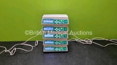 5 x B Braun Infusomat Space Pumps (All Power Up with Stock Power, Stock Power Not Included 1 x with Missing Rear Cover) *SN 89471 / 89309 / 14643 / 14549 / 89196*