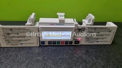 6 x CME Medical T34 Ambulatory Syringe Pumps (All Power Up when Tested with Stock Batteries-Batteries Not Included 1 x Powers Up with Faulty Screen and 2 x with Missing Battery Cover - See Photo) - 2