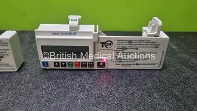 4 x CME Medical T34 Ambulatory Syringe Pumps (All Power Up when Tested with Stock Batteries-Batteries Not Included) - 4