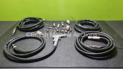 Job Lot Including 1 x Synthes Handpiece with Accessories and Attachments with 4 x Air Hoses