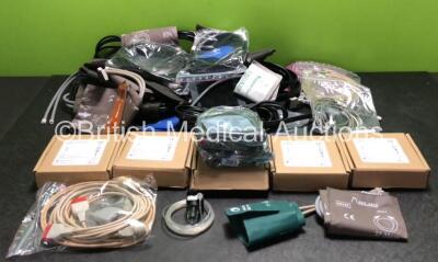 Job Lot of Patient Monitoring Cables and BP Cuffs