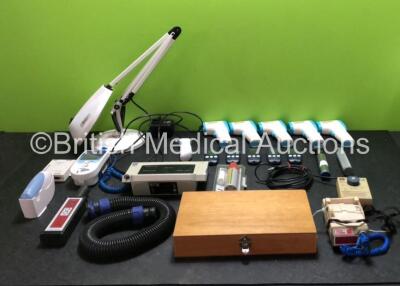 Mixed Lot Including 5 x Karknee DT-8806C Body Infrared Thermometers, 2 x Braun Thermoscan Thermometers with 1 x Base, 1 x Epi Check Detector Terminal, 1 x Filac FasTemp Thermometer, 1 x Filac F-2000 Monitor, 5 x SD Codefree Blood Glucose Meters (2 x Damag