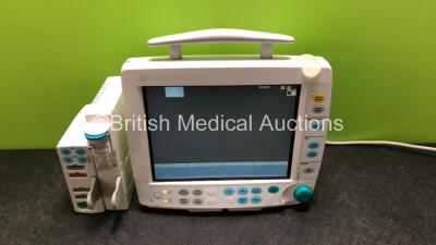 Job Lot Including 1 x GE Type F-FM-00 Patient Monitor (Powers Up with Damage to Casing - See Photos) 1 x GE Type E-PSMP-01 Module with ECG, SpO2, T1, T2, P1, P2 and NIBP Options and 1 x GE Type N-FC-00 Module with Mini D-Fend Water Trap