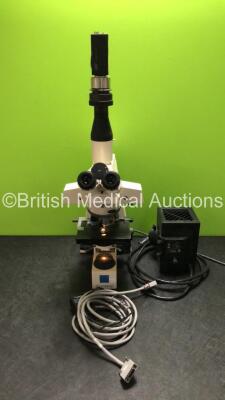 Job Lot Including 1 x Zeiss Axioskop Model 20 Benchtop Microscope with 4 x Optics (1 x Plan-NEOFLUAR 100x/1.30 Oil, 1 x ACHROPLAN 10x/0.25, 1 x ACHROSTIGMAT 40x/0.65 and 1 x ACHROSTIGMAT 20x/0.45) 2 x E-PI 10x/20 Eyepieces, 1 x JAI Progressive Scan Camera